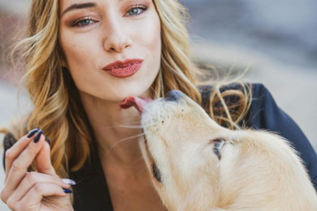 10 Sinais que Seu Pet Está Tentando Falar com Você (E Você Nunca Percebeu!) 3 cao lambendo