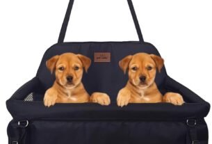 Cadeirinha Assento Dupla Para Viajar Com 2 Pets no Carro Cães Gatos Viagem Segura Confortável Até 30kg